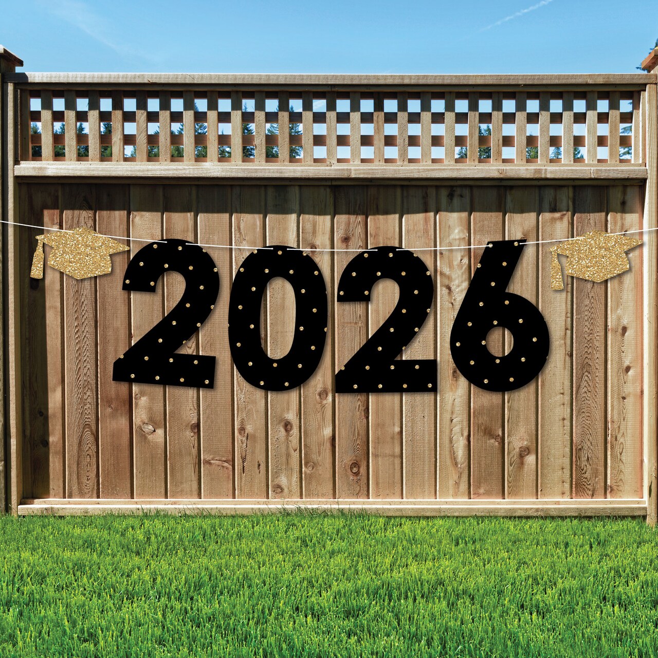 Big Dot of Happiness Tassel Worth The Hassle - Gold - Large Graduation Party Decorations - 2026 - Outdoor Letter Banner